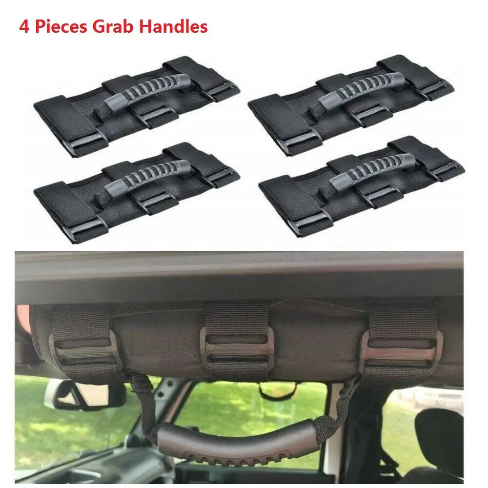 

4 рулонных рукоятки, подходящие для Wrangler YJ TJ JK JL 1987-2020