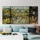 Картина маслом Сад земных наслаждений, постеры и принты на холсте, настенные картины для гостиной