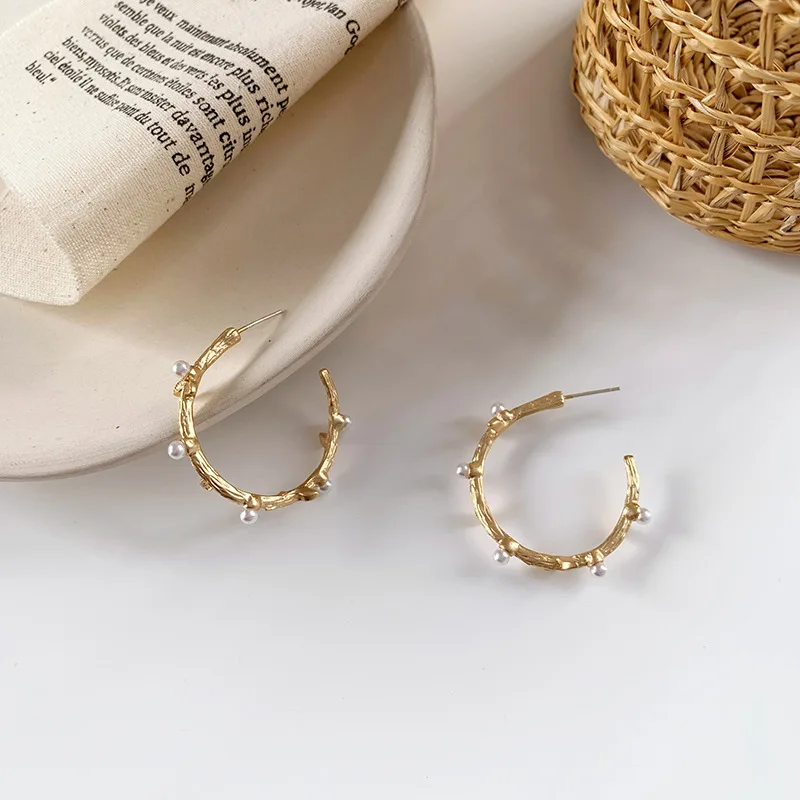 Женские круглые серьги-кольца 28 мм золотого цвета миниатюрные серьги в форме