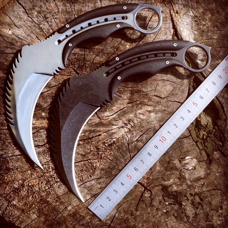 Тактический нож-керамбит для активного отдыха кемпинга выживания охоты