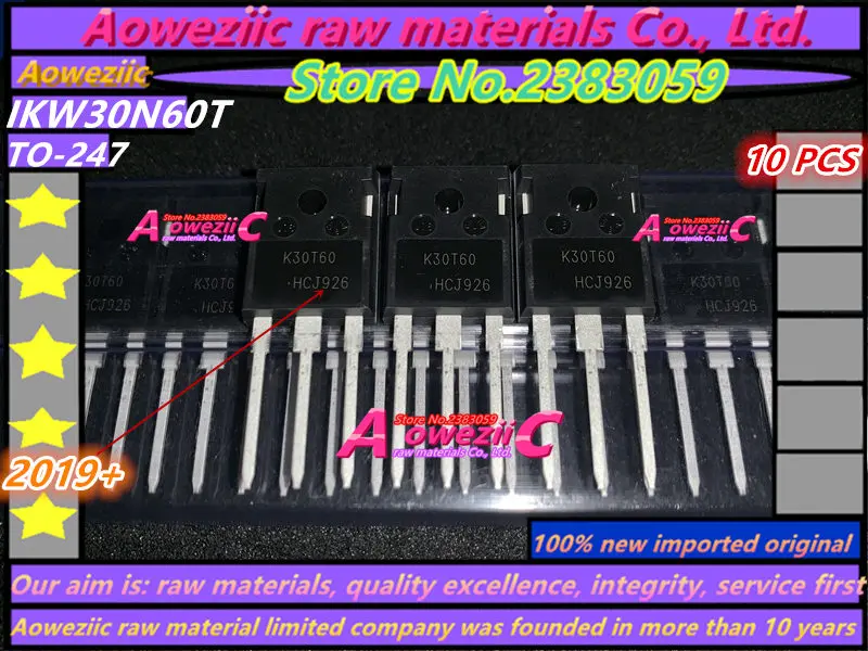 Aoweziic 2019 + 100% новый импортный оригинал K30T60 IKW30N60T IGBT трубка 30A 600V triode TO 247|triode|tube |
