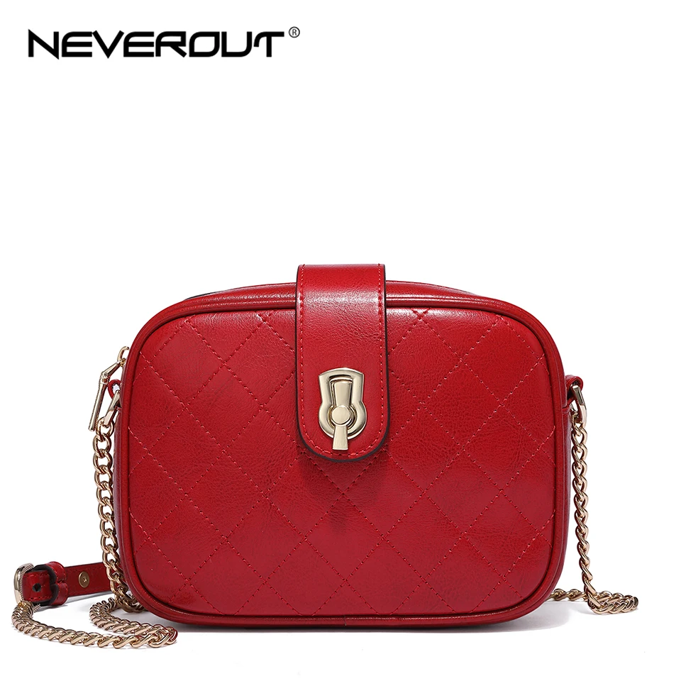 Классическая сумка мессенджер NEVEROUT маленькая черная кожаная через плечо для