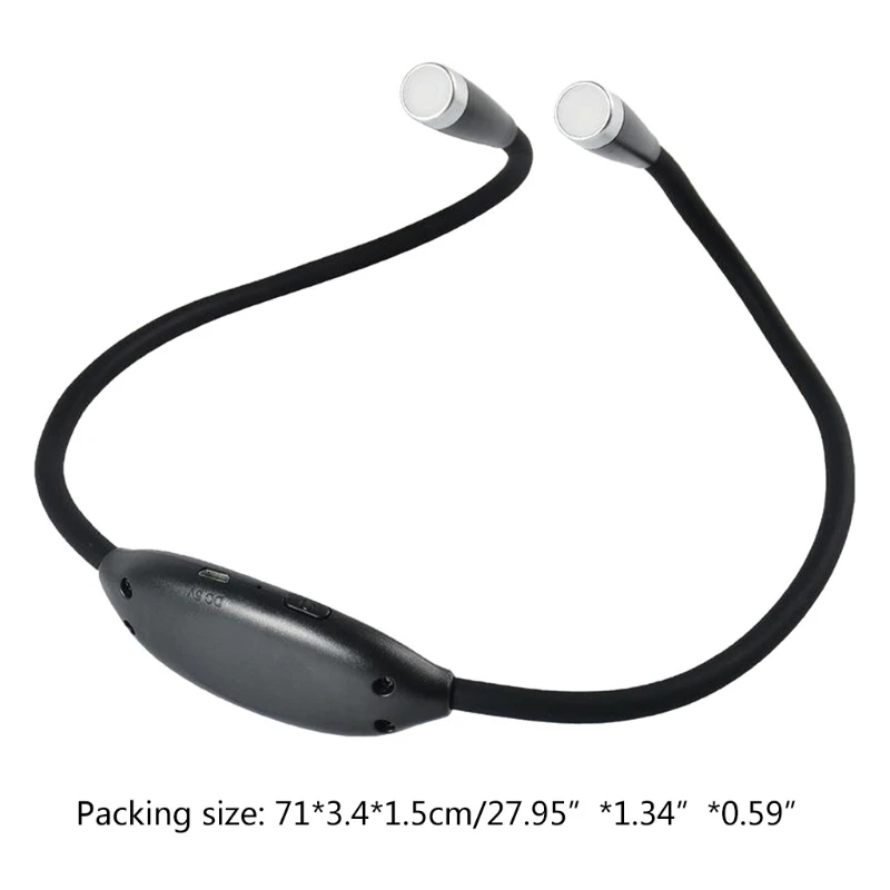 

Outdoor 3 Brightness Levels For Bed LED Neck Reading Light Bendable Arms Camping