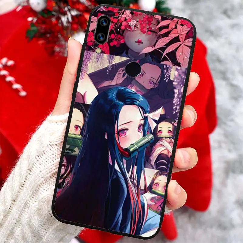

Anime Nezuko Kimetsu no Yaiba Phone Case For Xiaomi Redmi note 7 8 9 t k30 max3 9 s 10 pro lite