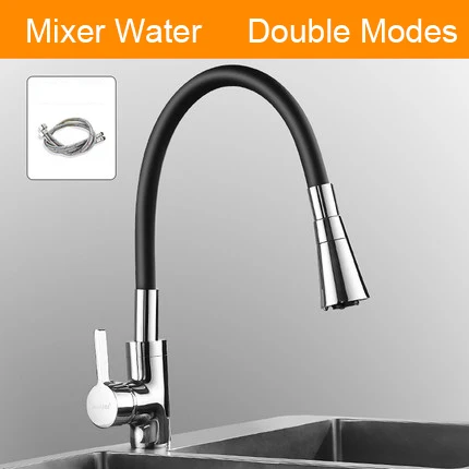 Senlesen Single Cold& Mixer Water Kitchen Faucet Silica Gel Nose Any Direction Rotating Torneira Cozinha Single Handle Tap - Цвет: mixer 2-ways