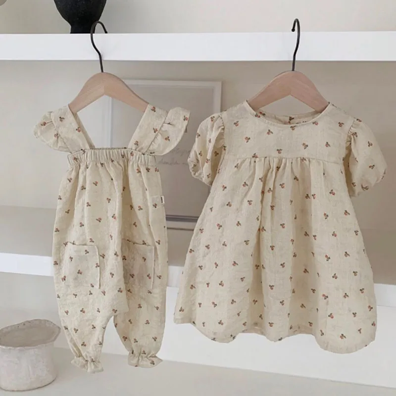 

MILANCEL 2021 Summer Baby Clothes Cotton Overalls Suspend Outfit Casual Infant Clothing Korean Toddler Romper