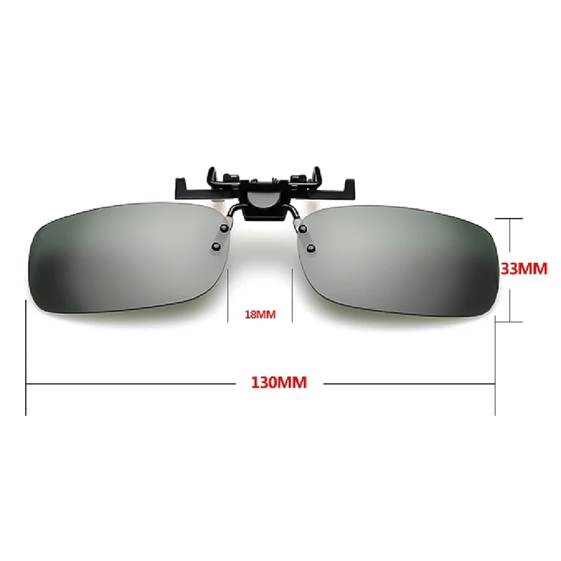 

Clip-on Polarized Day And Night Vision Flip Mirror Driving Glasses Sunglasses Nose Width 18mm 3 Styles