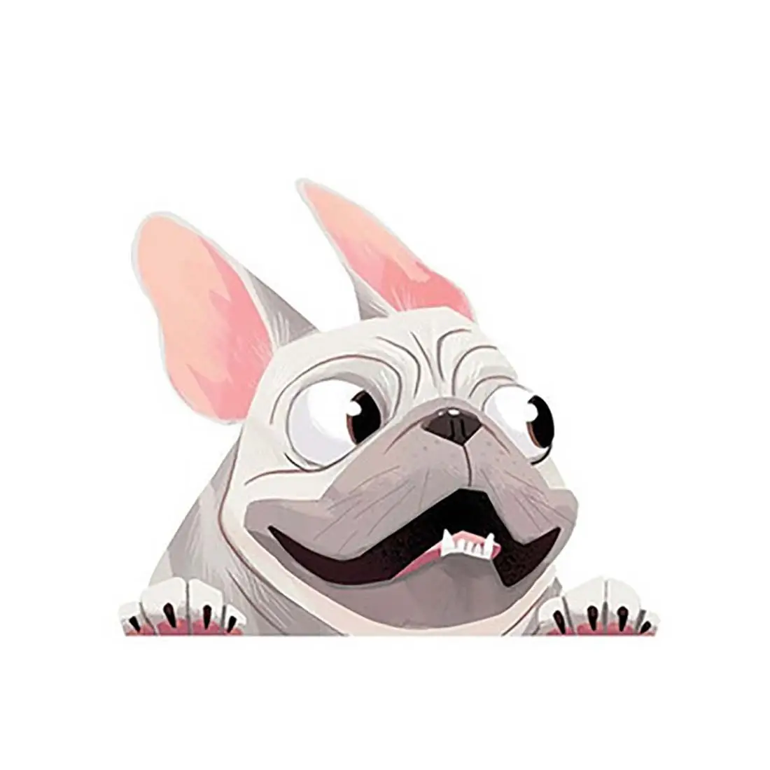 Трехмерная имитация французского бульдога наклейки на машину 3D трехмерные