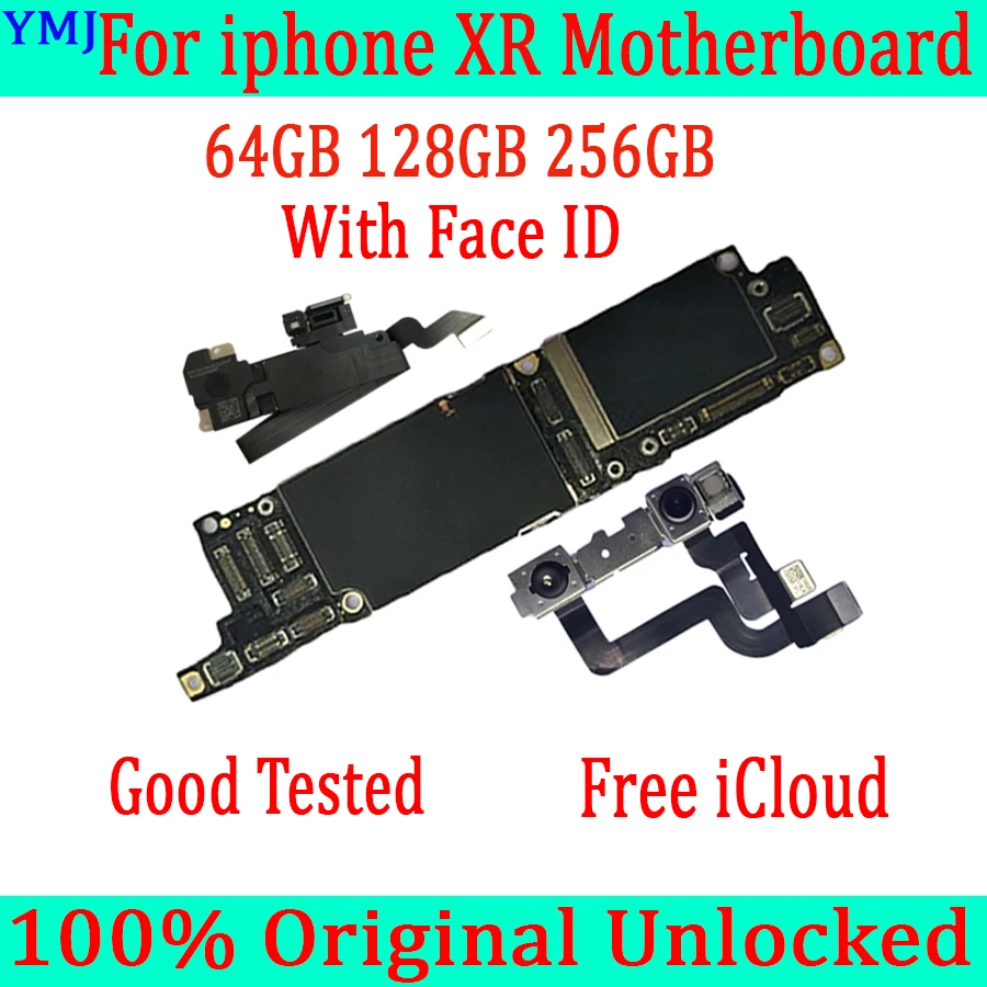 

For Iphone XR MainBoard 64GB 128GB 256GB Original Unlocked With/NO Face ID IOS System Free Icloud for Iphone XR motherBoard