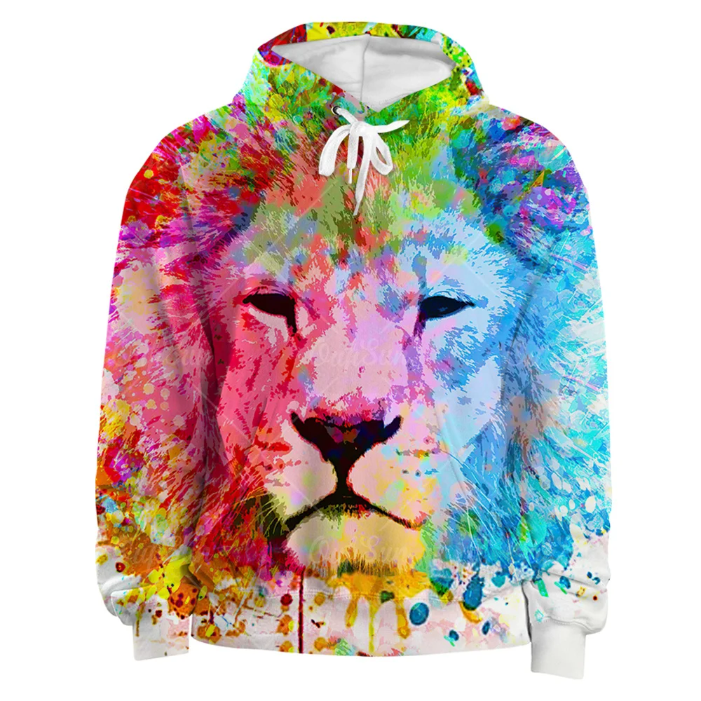 

Autumn Urban Trendy Lion Print 3D Hoodies Men Women Street Casual Hip Hop Rock Oversized Clothes Unisex Sweatshirts XXS-4XL