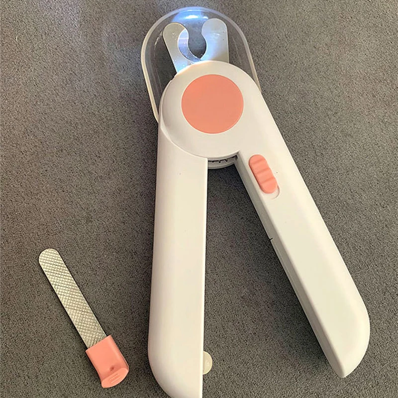 

Pet Nail Clippers Round Head With Sharpener Cat Dog Grooming Scissors Led Light Toe Claw Clippers Pet Supplies