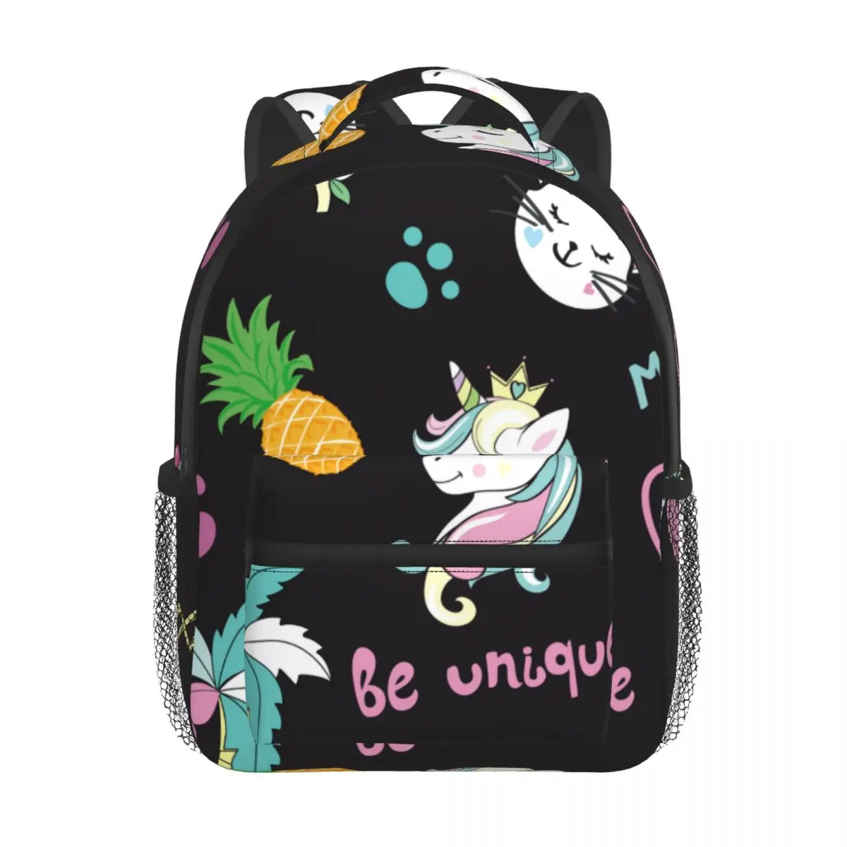 Children Bag Cute Cartoon Pop Art Unicorn Flamingo Cat Kids Bag Kindergarten Preschool Backpack for Boys Girls 3-4-6 Years Old