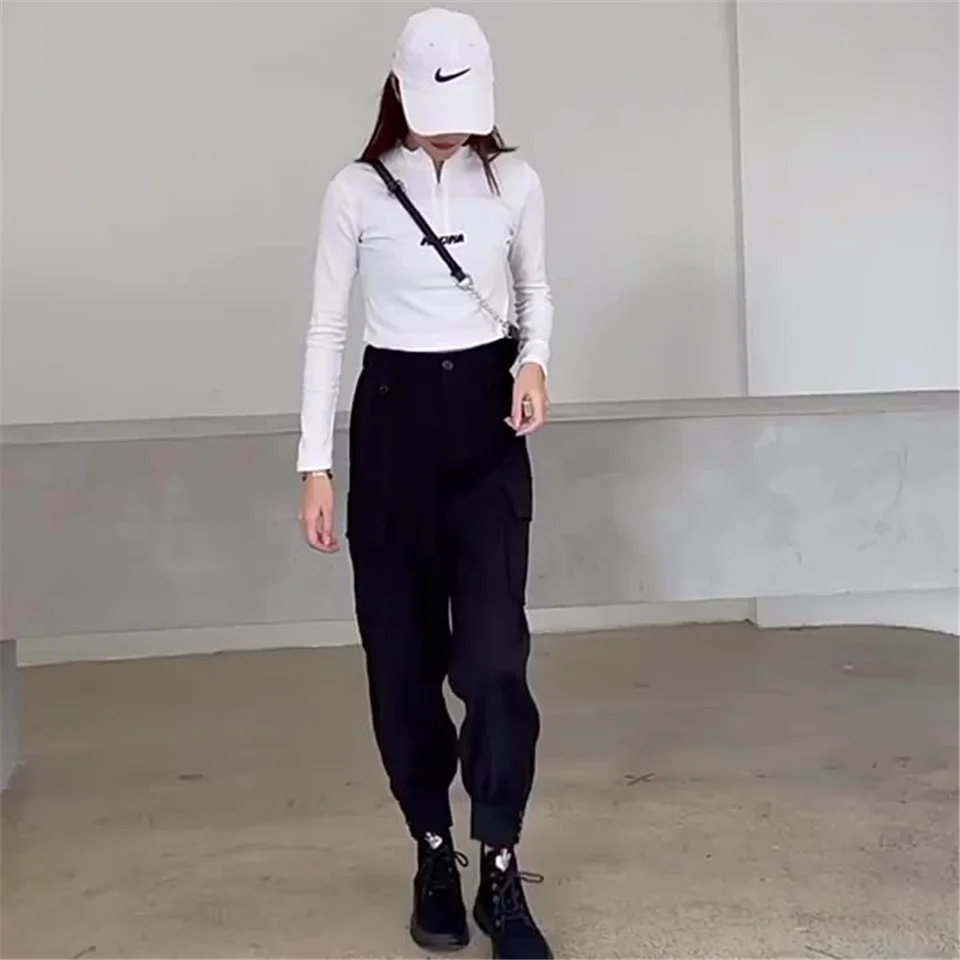 

New Spring Summer Loose Straight Pants Women Casual Korean bf High Waist Pants Fashion All-match Elasticity Trousers Femme