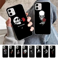 cartoon cute skull phone case for iphone 11 12 13 mini pro xs max 8 7 6 6s plus x 5s se 2020 xr case