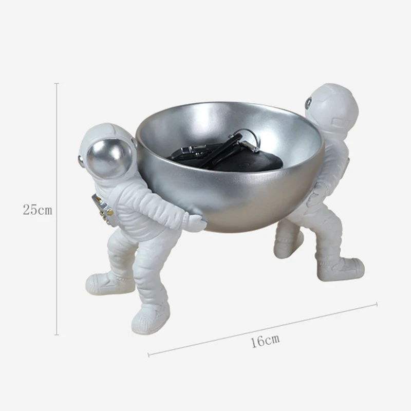 

Resin Astronaut Storage Figurines Nordic Miniature Cosmonaut Statuette Modern Statues Living Room Desk Decoration