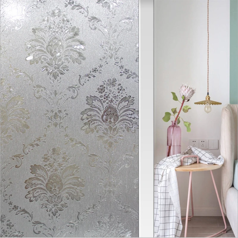 Статическая липкая декоративная оконная пленка виниловая самоклеящаяся для