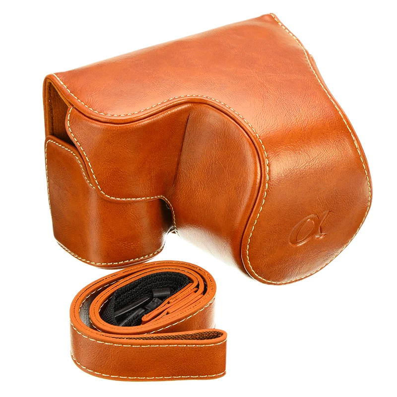 PU Leather Camera Bag Case Cover Pouch for Sony A6000 A6100 A6300 A6400 Nex6 Fotografia 5 Color | Электроника