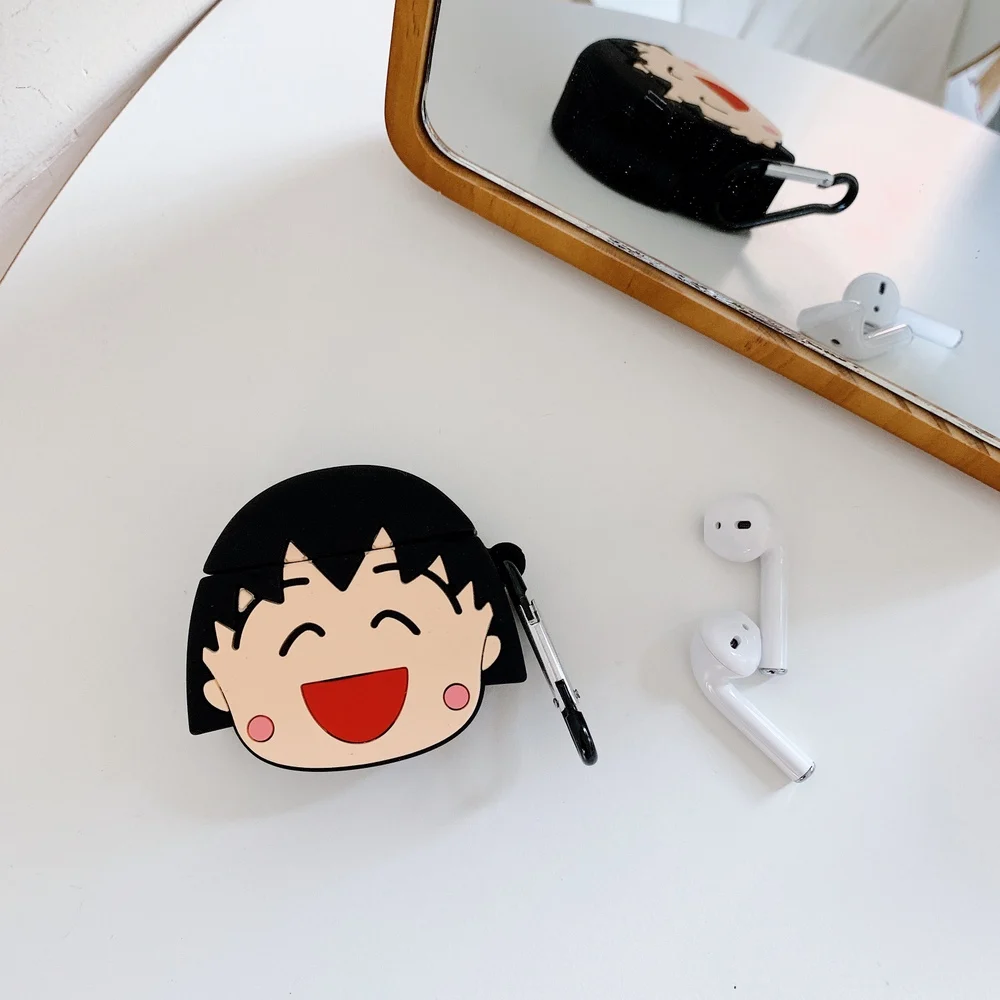 Для AirPods 1 2 Чехол для наушников милый Doraemon вишневые гранулы силиконовый чехол для AirPods гарнитура зарядная коробка чехол s с крючком