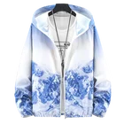 Ветровка Женская Базовая, пальто, Модная тонкая легкая куртка на молнии с капюшоном и принтом, лето 2021