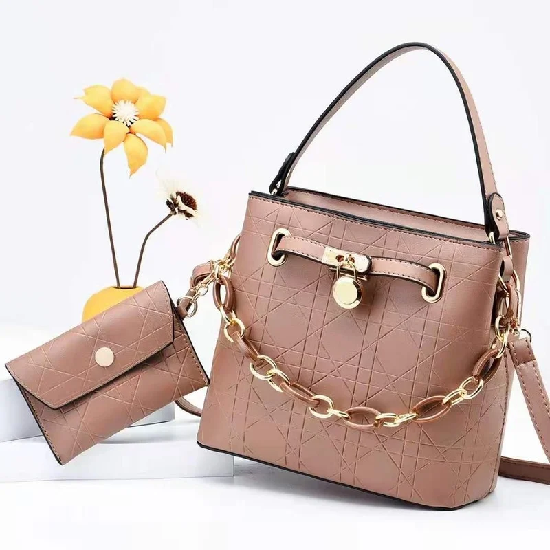 

2021 New Fashion All-match Printing Casual Bucket Bag Ladies Shoulder Diagonal Bag Purses and Handbags Luxury Designer Sac Luxe