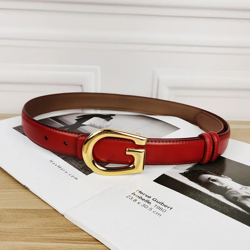 

G-образная Пряжка, искусственное украшение, простой модный подходящий ко всему брючный пояс высокого качества в Корейском стиле