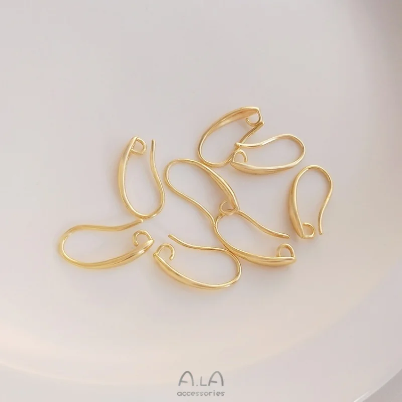 

Классические серьги-капельки из настоящего золота с подвесным кольцом