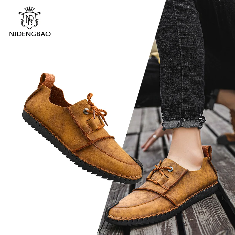 Мужская повседневная обувь из натуральной кожи Роскошные Брендовые мужские