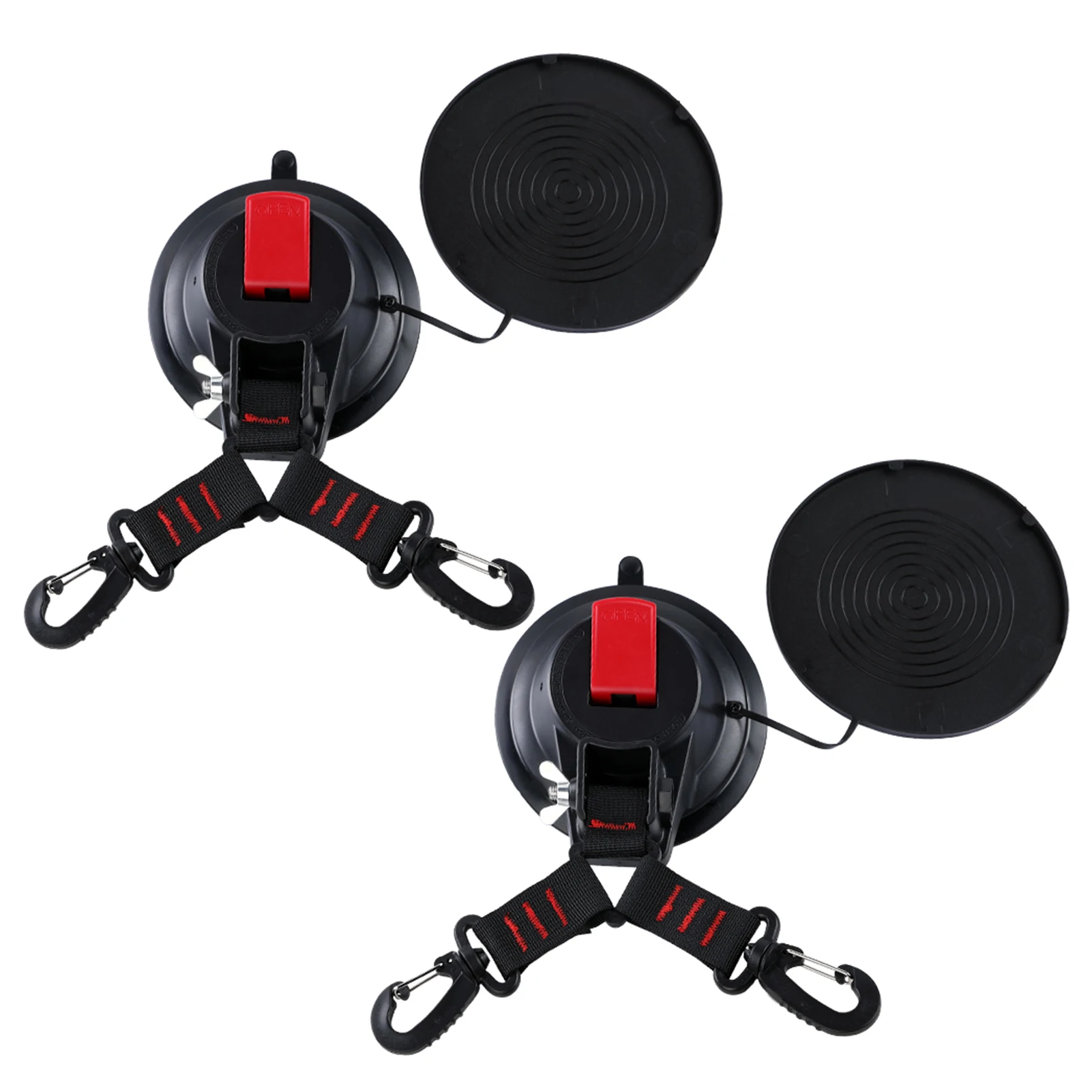 

2pcs Easy Install Home Double Hook Heavy Duty Portable Durable Suction Cup Anchor Camping Tarp Tent Truck Outdoor Multifunction