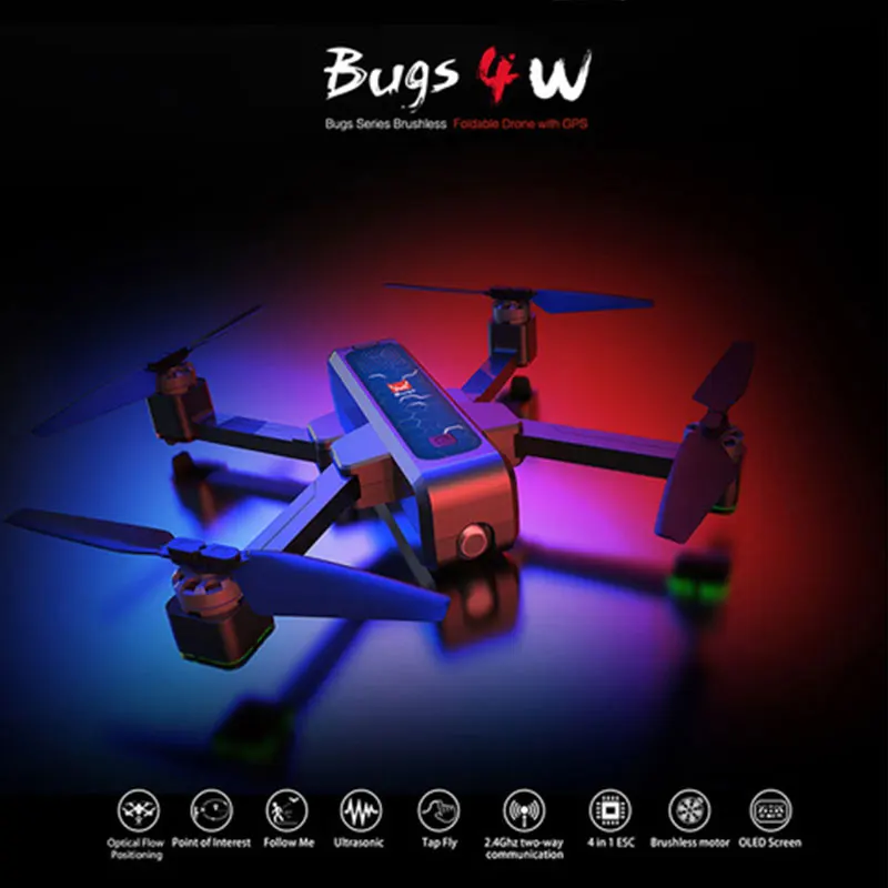 MJX Bugs B4W 5G wifi FPV gps бесщеточный складной Дрон с 2K HD камерой ультразвуковой 1600 м 25