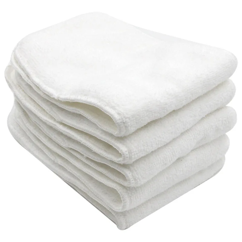 

10 шт., многоразовые вкладыши из микрофибры для детских подгузников