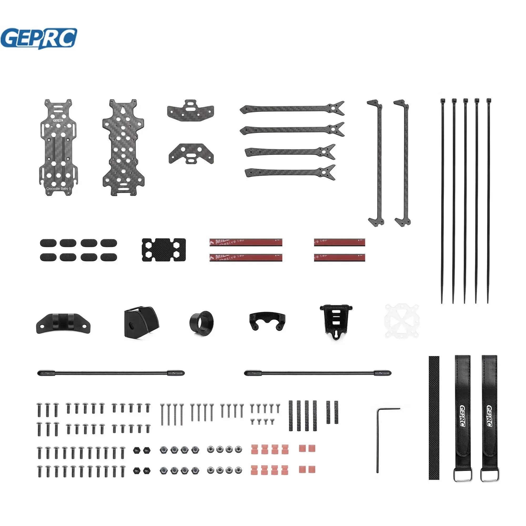 

GEPRC GEP-CB5 Frame Parts Suiable For Crocodile5 Baby Drone Carbon Fiber Accessories RC FPV Quadcopter Repair Replacement Parts