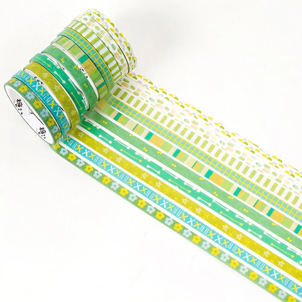 10 шт./лот красочная лента washi японский Бумага DIY планировщик изоляционная лента клейкая наклейки с лентами Декоративные Канцелярские Ленты