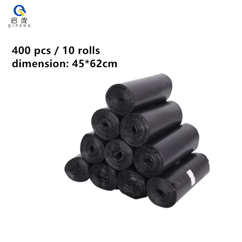 Одноразовый мешок для мусора черный пластиковый кухни портативный мусорный