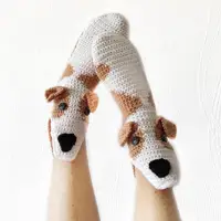 Вязаные носки с животными #3