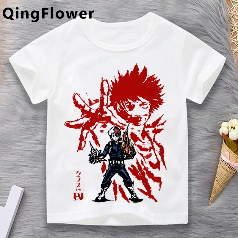 

Мой герой Boku без герой Академии Bakugou Todoroki для маленьких детей футболка с милой e графический девушка roupas infantis masculino футболка