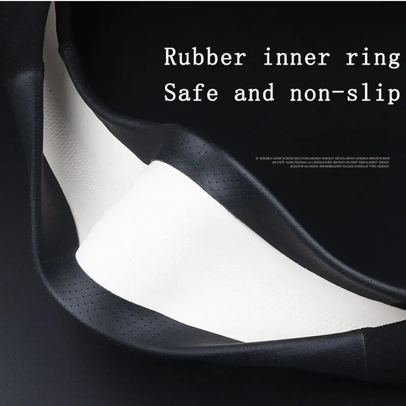 

Genuine Leather Car Steering Wheel Cover 15 inch/38cm for JEEP Wrangler Compass Grand Cherokee Renegade Patriot 2019 2020