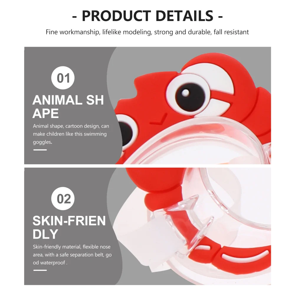 

2 Pairs of Kid Swimming Eyewear Cartoon Anti-fog Glasses Swimming Goggles