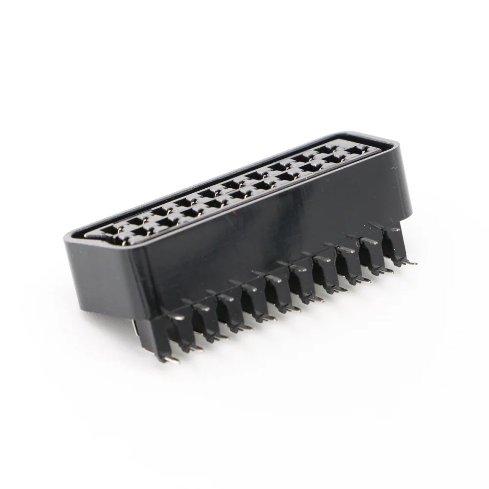 10 шт. 21Pin way nickelted Female SCART set-top box STB Scocket Connector no screw Hole double dual pcb mount DIY | Электроника