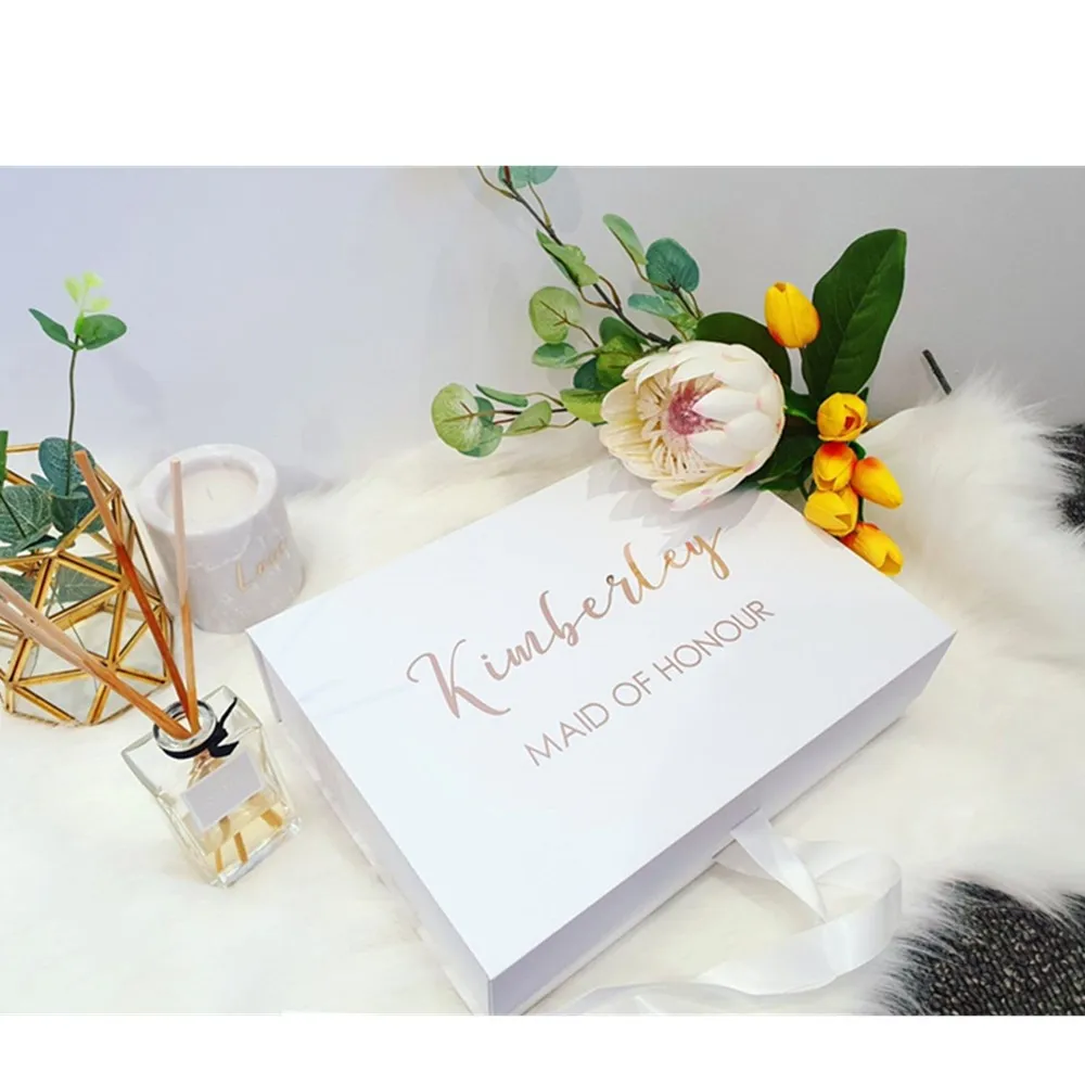 

Personalised Bridesmaid Proposal Box NAME DECAL, Will You Be My Bridesmaid, Wedding, Birthday, Maid of Honour/Honor Gift boxes