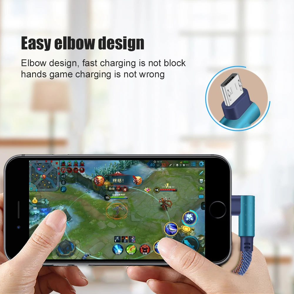 

Micro USB Cable 90 Degree Fast Charger Mobile Phone Data Charge Cord For Samsung Xiaomi Android Microusb Fast Charging Wire Cabo