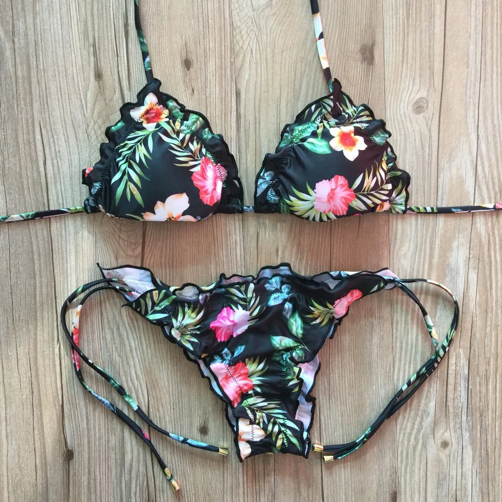 Сексуальный купальник 2019 женское мини-бикини с трусиками танга бразильские