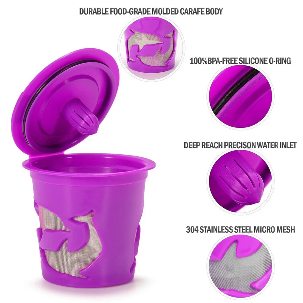 

4 Pcs Refillable Reusable Cups Coffee Filters for Keurig 2.0 K200, K300, K400 TT-best