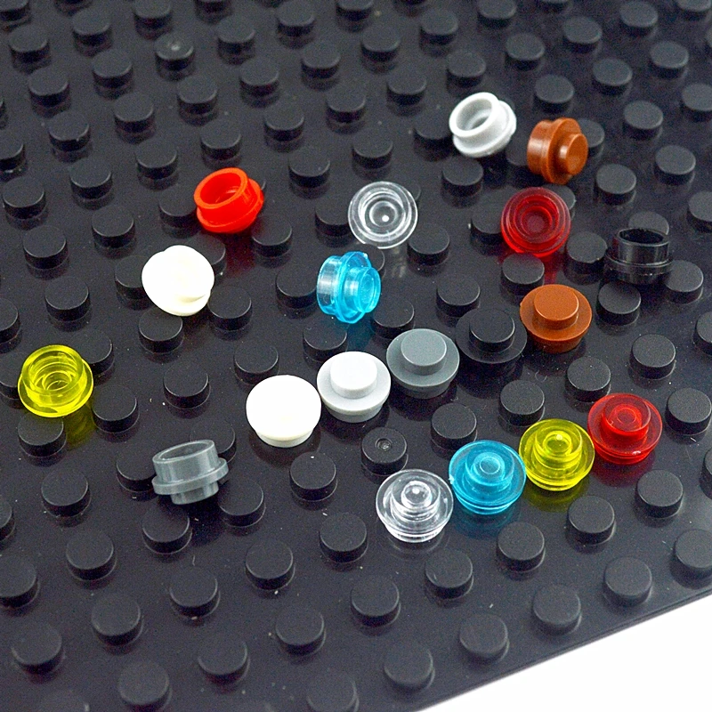 500 шт. круглые строительные блоки в горошек 1x1 сделай сам тонкие фигурки