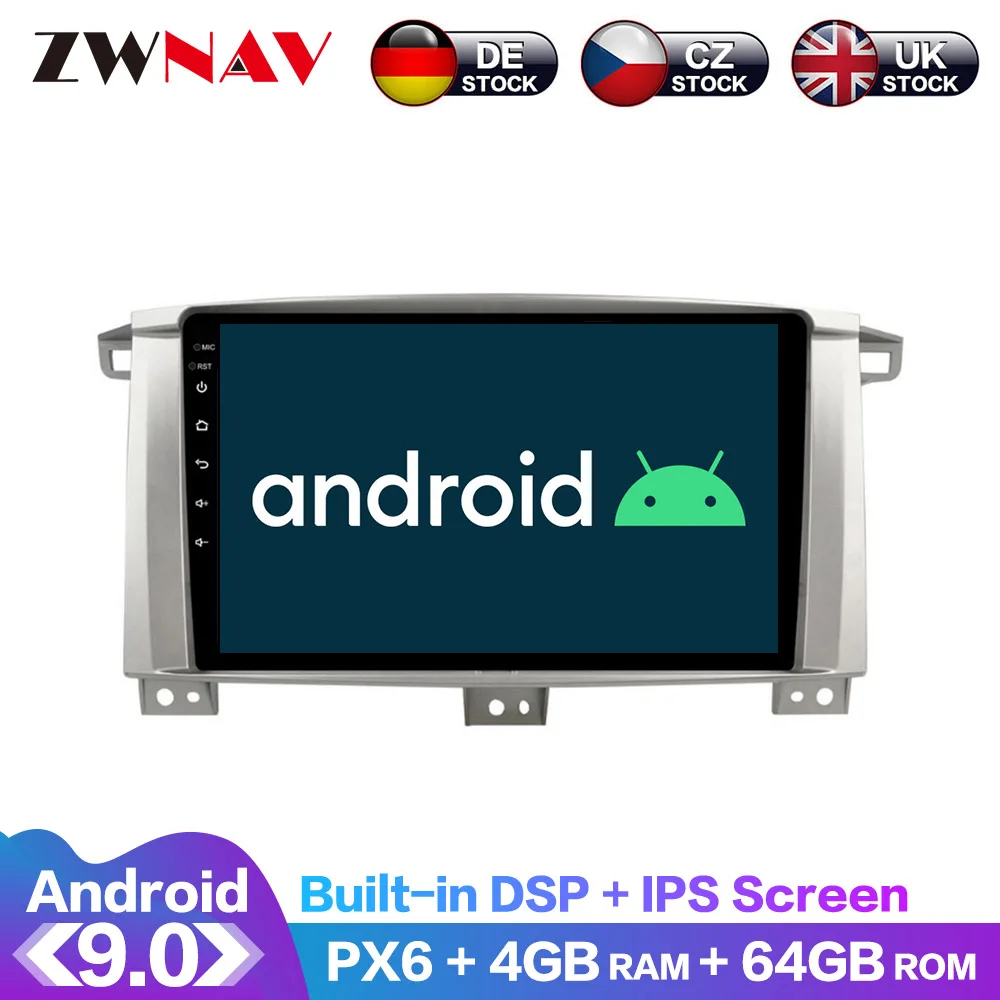 

Для Toyota Land Cruiser LC 100 2002-2007 Android IPS экран PX6 DSP автомобильный без DVD GPS мультимедийный плеер головное устройство радио Navi Audio