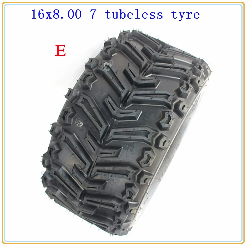 16x8-7 tyre E 16x8-7 ATV& Go-Kart Off-дорожные шины вездеходы 16x8. 00-7 16/8-7 бескамерные шины шоссейные шины износостойкие вакуумные шины - Цвет: 16x8-7 tyre E