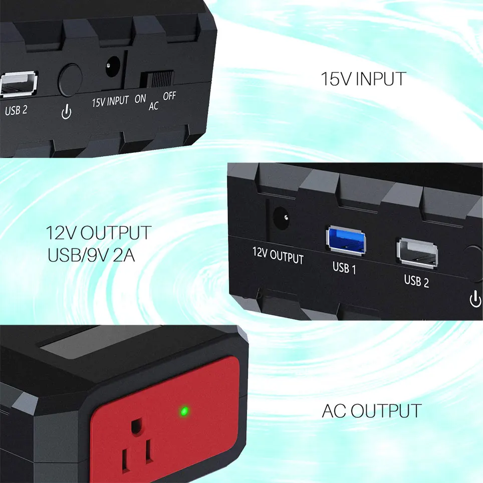 

88.8Wh|65W portable laptop charger with AC socket, super travel portable battery pack and power bank