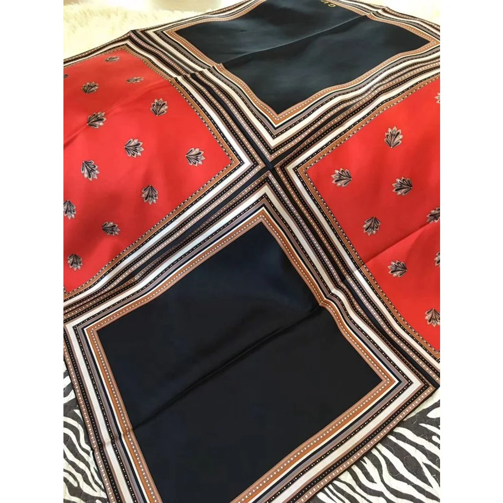 

16mm Spring 100% Silk Scarf Hijab Square Silk Shawl Wraps 88*88cm