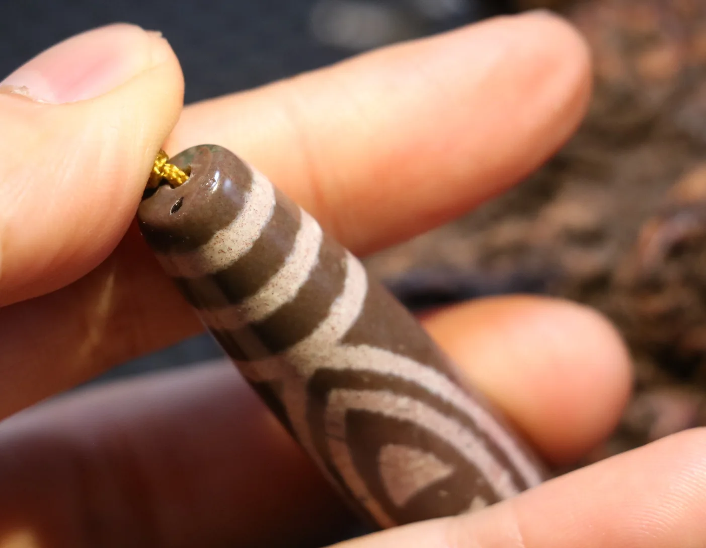 Energy Magic Power Тибетский Старый Агат красные точки Cinnabar 2 длинные бусины дзи подвеска