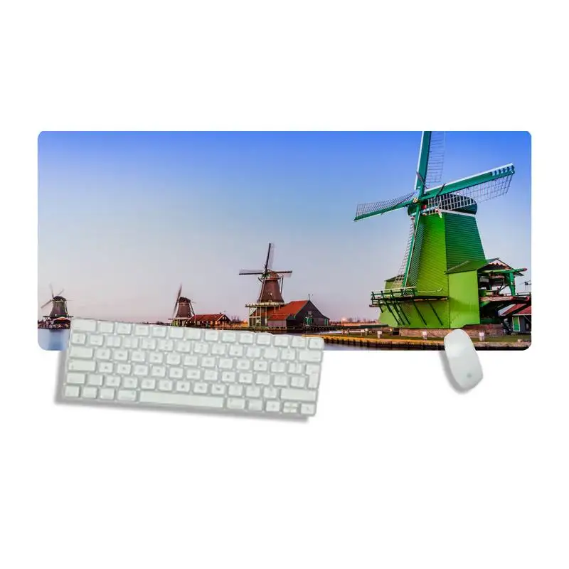 

windmill Customized laptop Gaming mouse pad Desk Table Protect Game Office Work Mouse Mat pad Non-slip Laptop Cushion