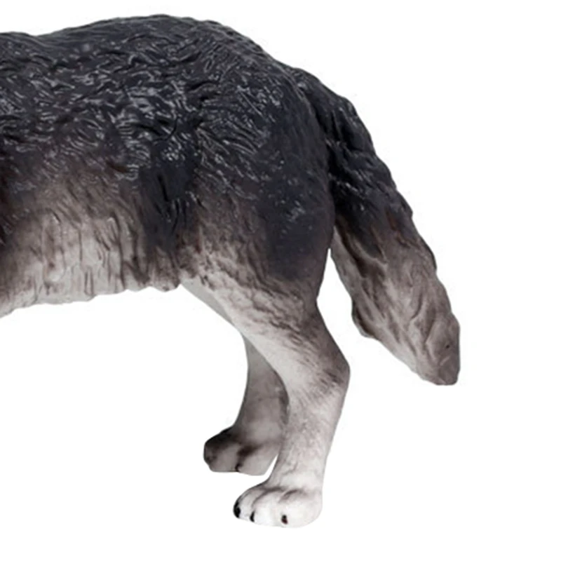 

2 Pcs Diy Wolf Toy Forest Wild Animal Model Home Decoration Children Education Gift, Gray & Brown